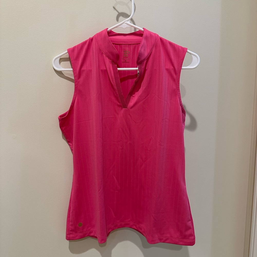 NWT EP Pro Pink Sleeveless Polo Golf Top